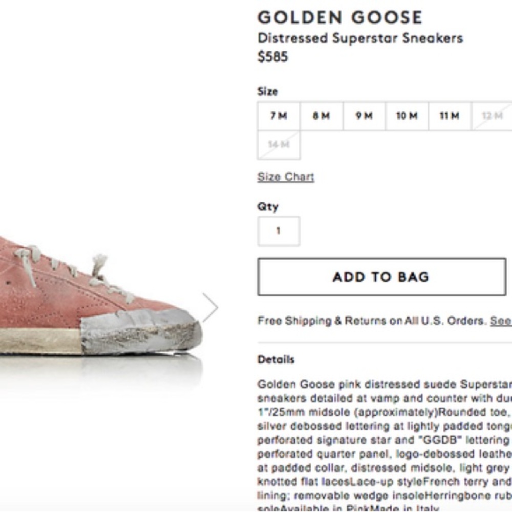 Golden Goose Pink Distressed Superstar Sneakers